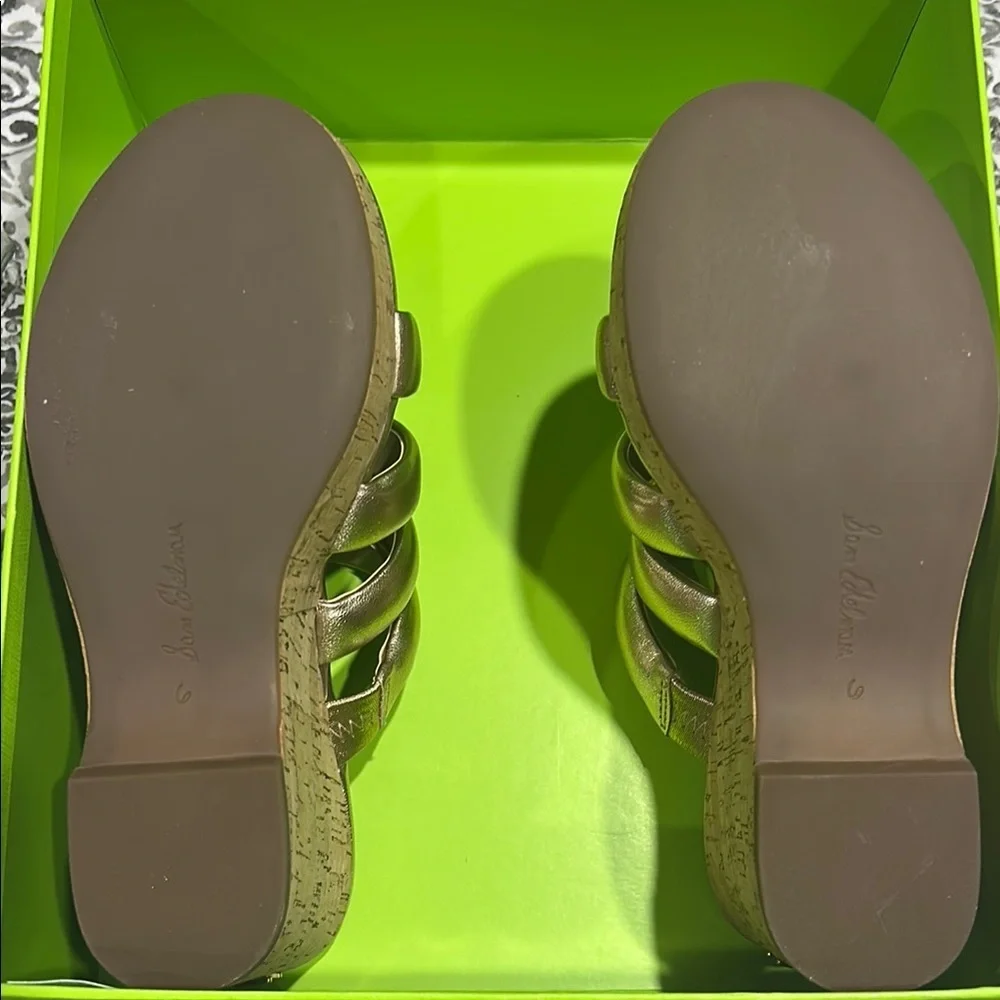 Sam Edelman Yuki EM Platform Sandals – Gold Metallic – Size 6 M – BNIB‎